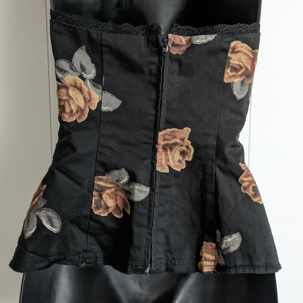 Vintage Y2K White House Black Market, Floral print, corset Style Top, Size 0 - Picture 6 of 12